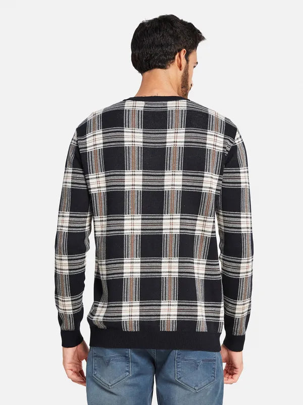 Checked Cotton Pullover