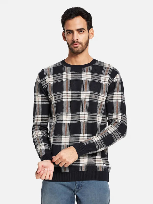 Checked Cotton Pullover