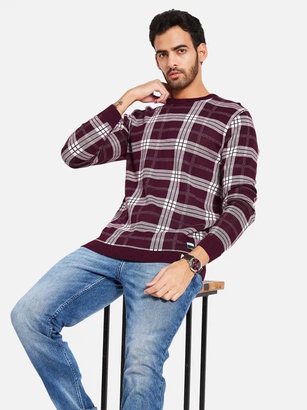 Checked Cotton Pullover