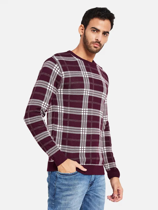 Checked Cotton Pullover