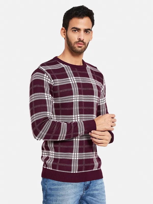 Checked Cotton Pullover