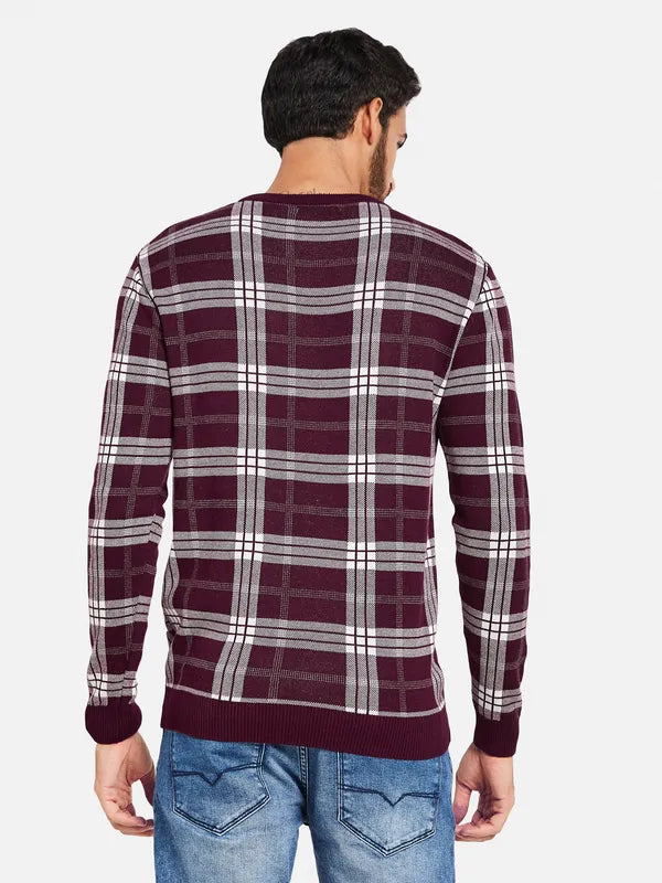 Checked Cotton Pullover