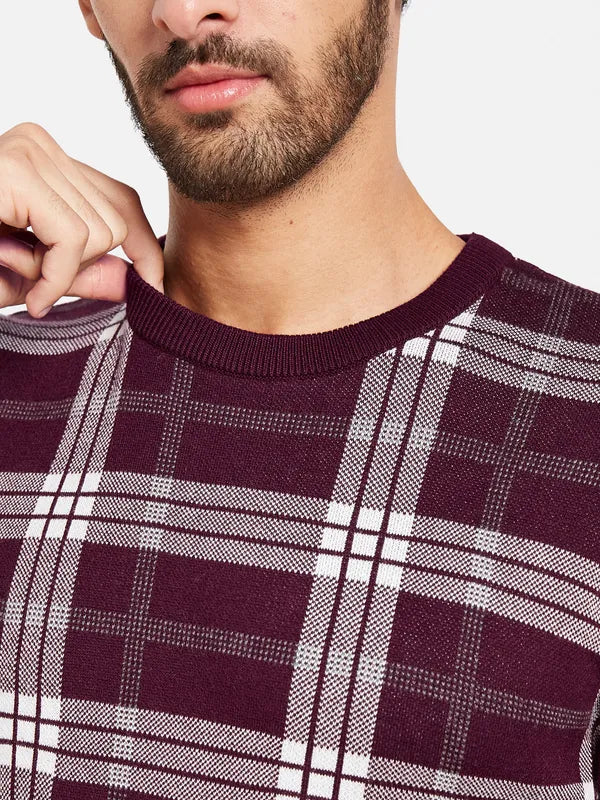 Checked Cotton Pullover