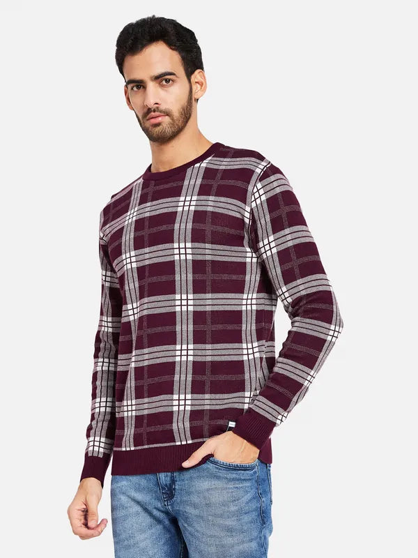 Checked Cotton Pullover