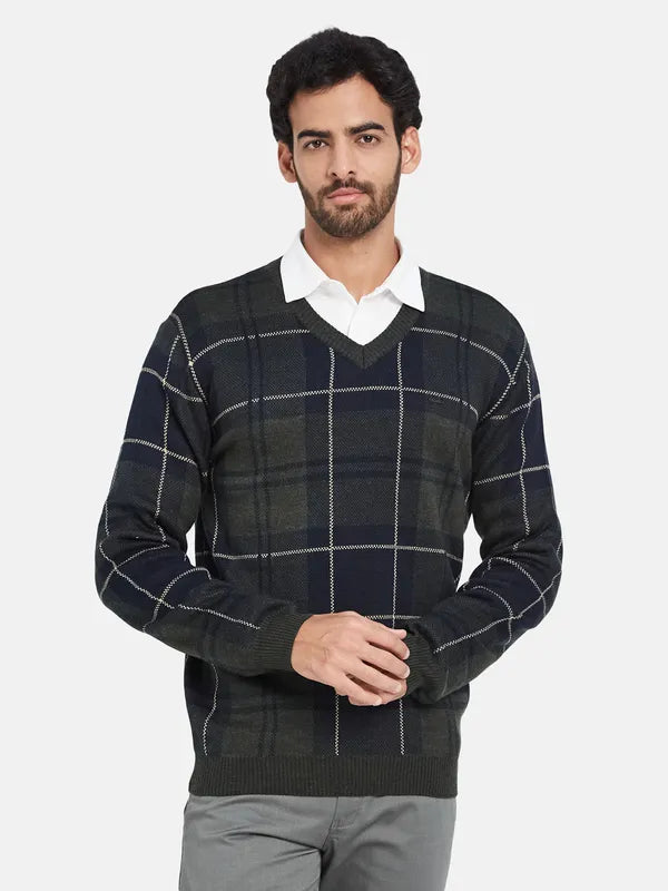 Mettle Checked Acrylic Pullover