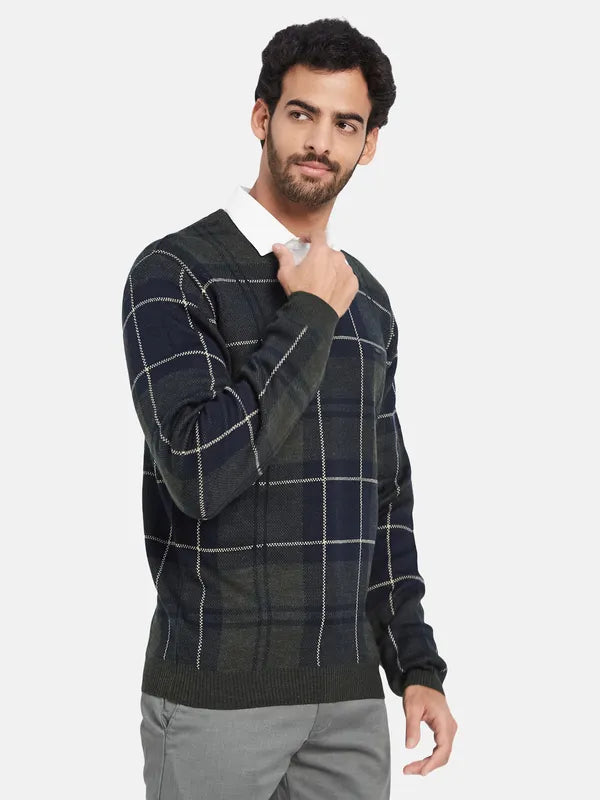 Mettle Checked Acrylic Pullover