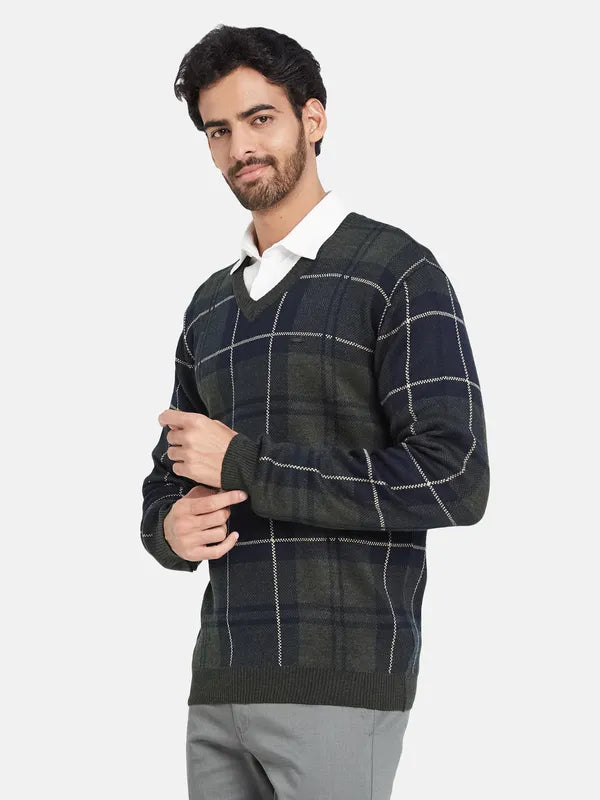 Mettle Checked Acrylic Pullover