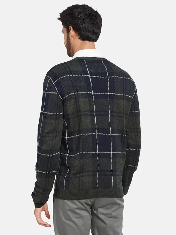 Mettle Checked Acrylic Pullover