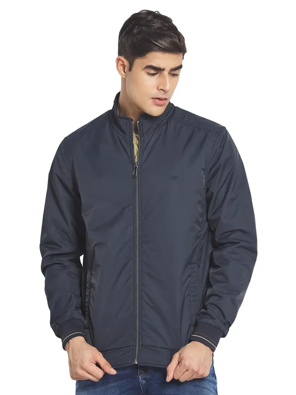 Mettle Men Navy Blue Bomber Jacket