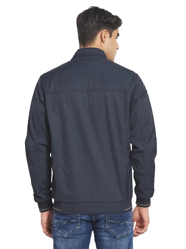 Mettle Men Navy Blue Bomber Jacket