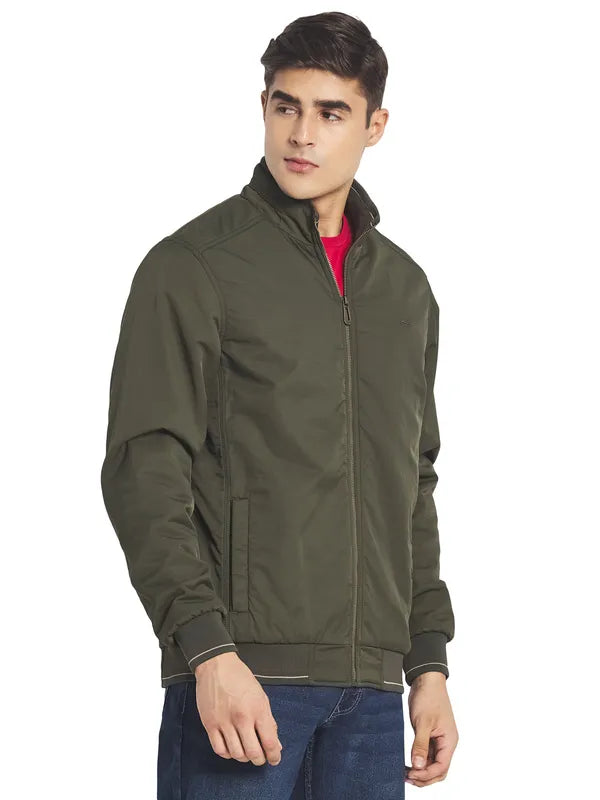 Mettle Men Olive Green Bomber Jacket