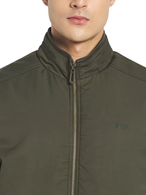 Mettle Men Olive Green Bomber Jacket