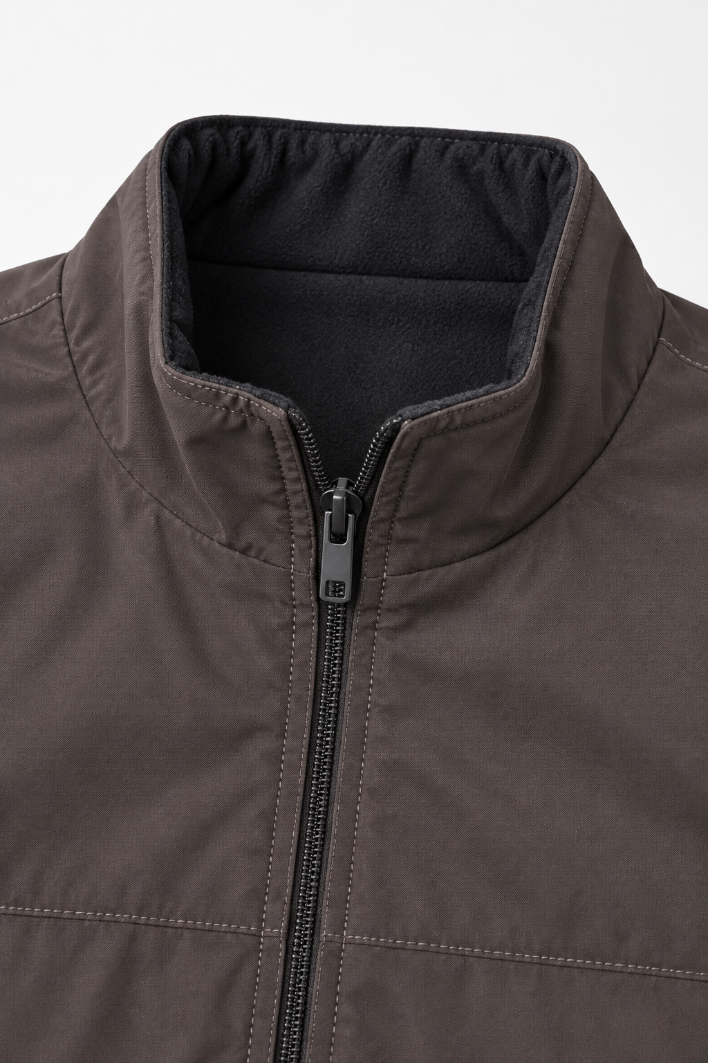 Men's Reversible Black-Coffee Woven Jacket – Regular Fit | Casual Winter Jacket