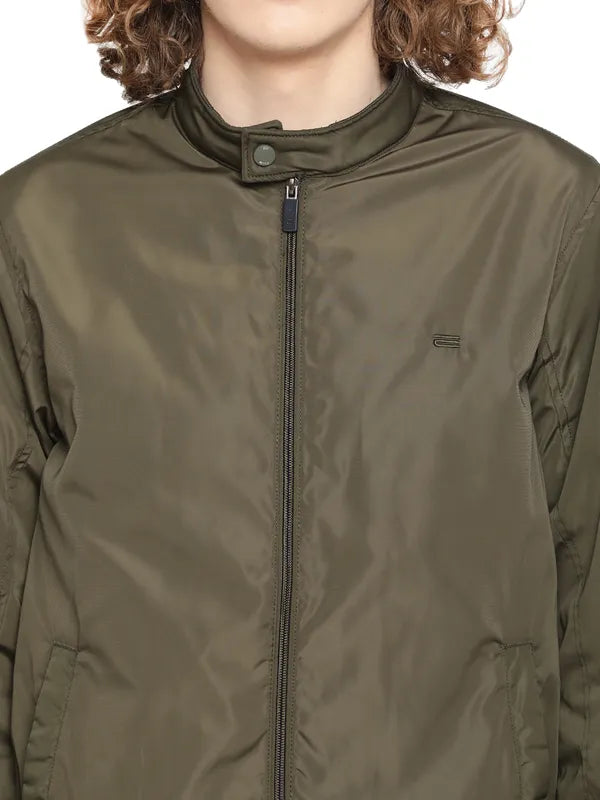 Mettle Men Olive Green Bomber Jacket