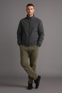 Men Graphite Lightweight Bomber Jacket