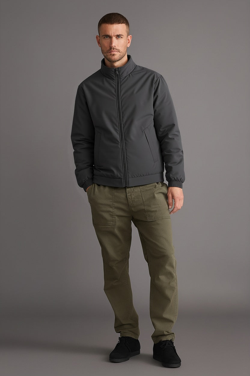 Men Graphite Lightweight Bomber Jacket