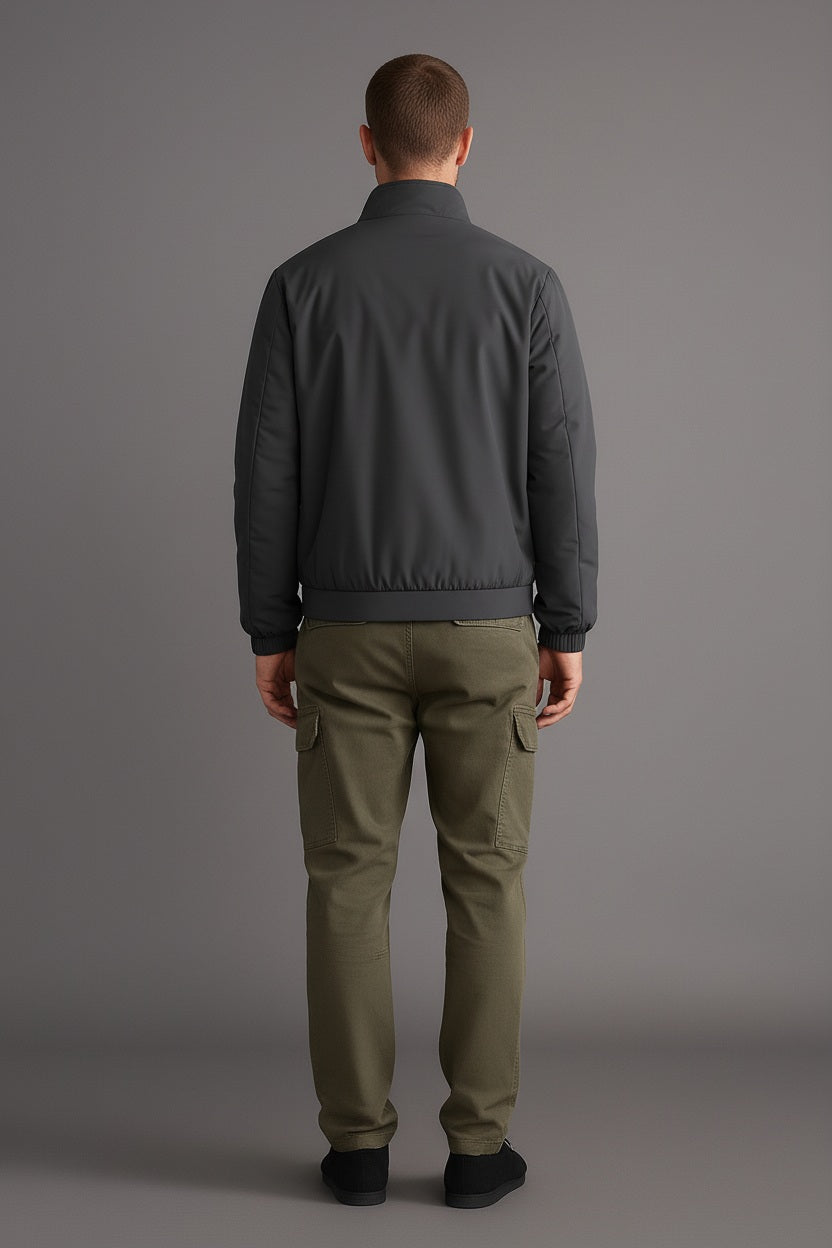 Men Graphite Lightweight Bomber Jacket