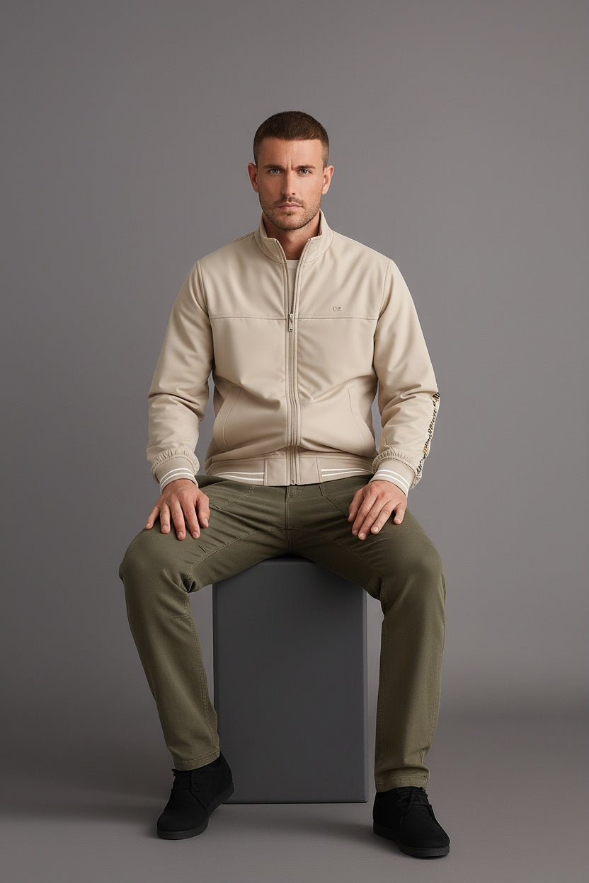 Men Stone Lightweight Bomber Jacket