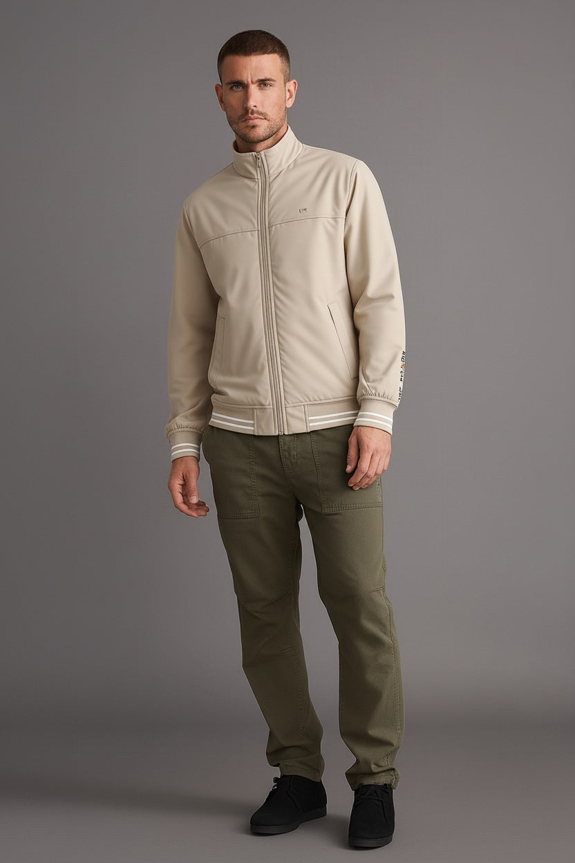 Men Stone Lightweight Bomber Jacket