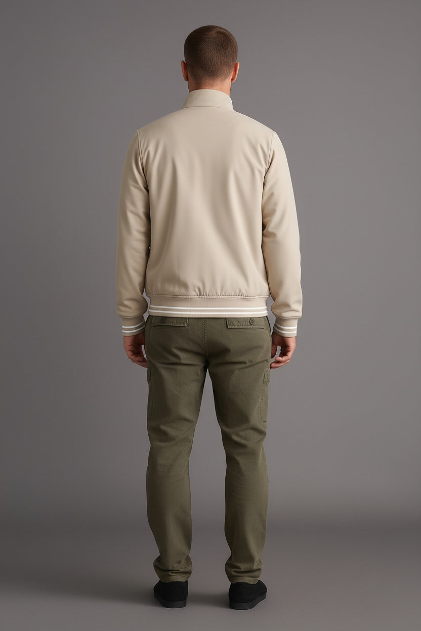 Men Stone Lightweight Bomber Jacket