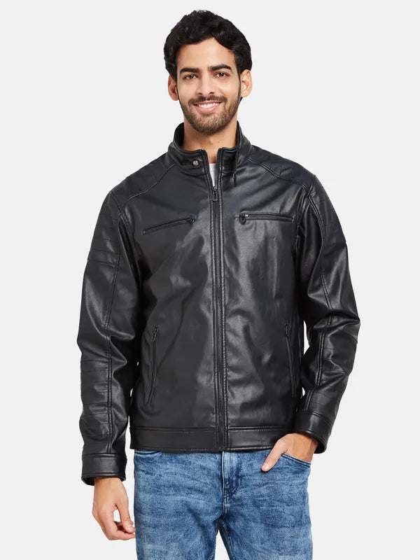 Mettle Men Black Woven Jacket