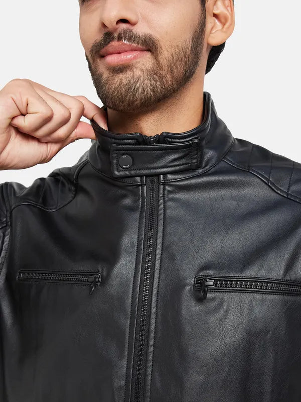 Mettle Men Black Woven Jacket