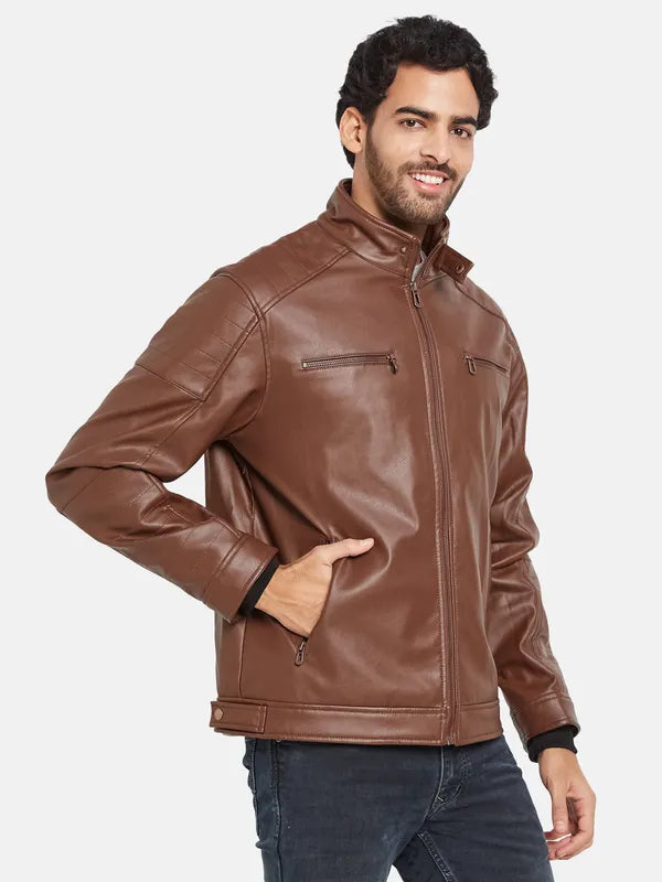 Mettle Men Brown Woven Jacket