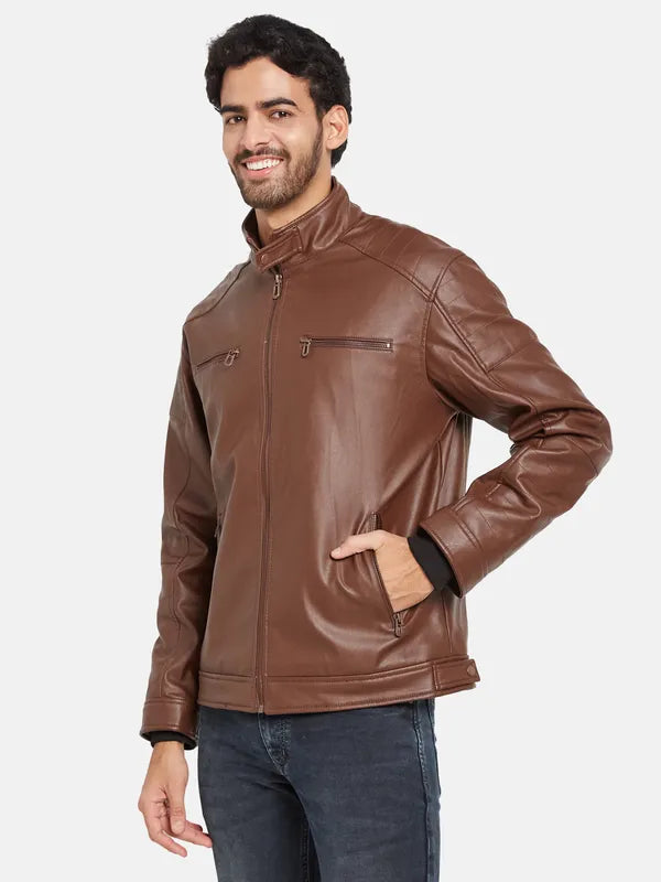 Mettle Men Brown Woven Jacket