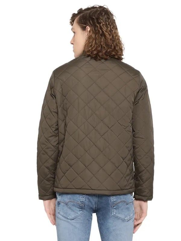 Mettle Men Olive Green Quilted Jacket