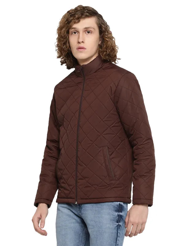 Mettle Men Maroon Quilted Jacket