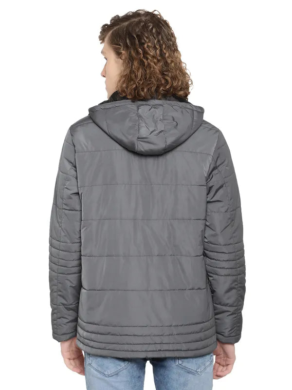 Mettle Men Grey Polyester Padded Jacket