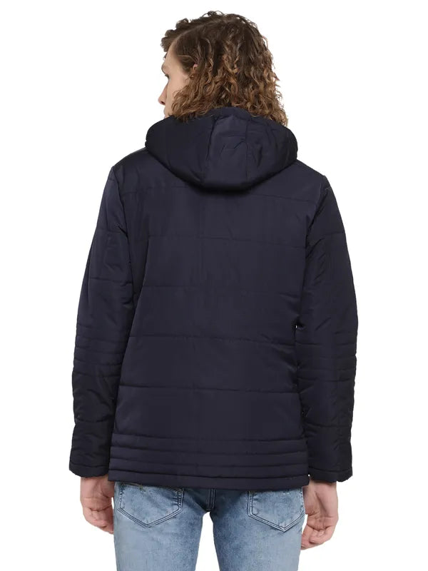 Mettle Men Navy Blue Polyester Padded Jacket