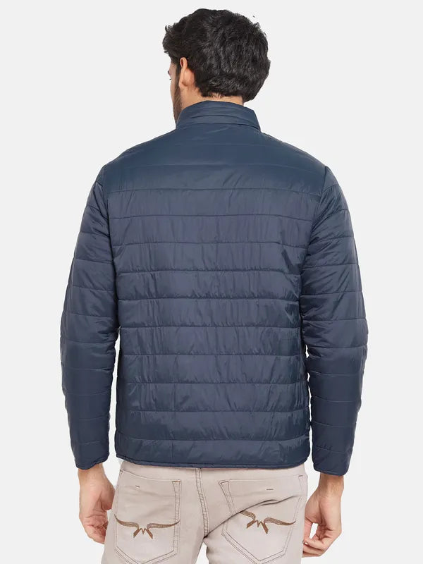 Mettle Men Navy Blue Woven Jacket