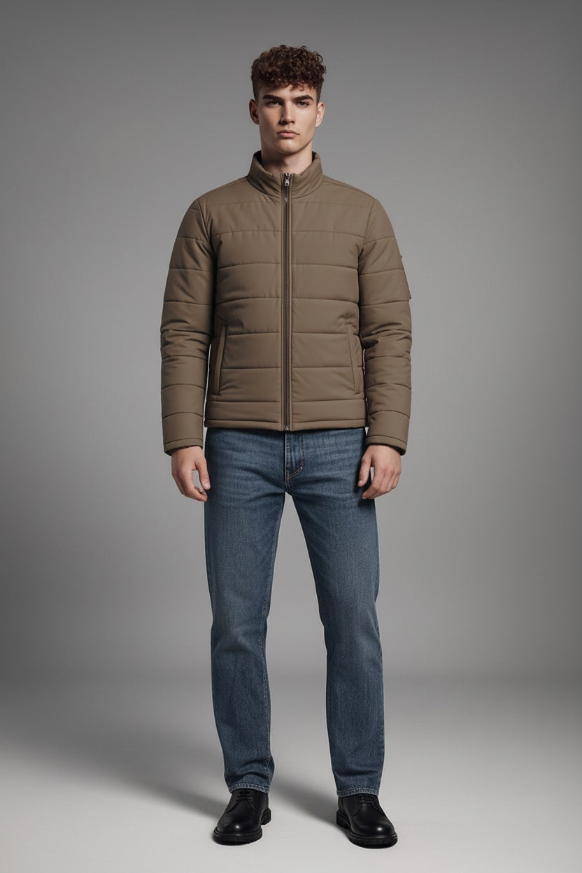 Men Stone Lightweight Puffer Jacket