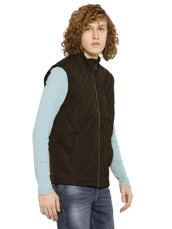 Mettle Men Quilted Front Open Jacket