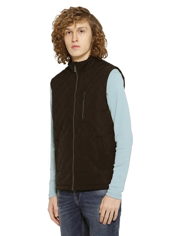 Mettle Men Quilted Front Open Jacket