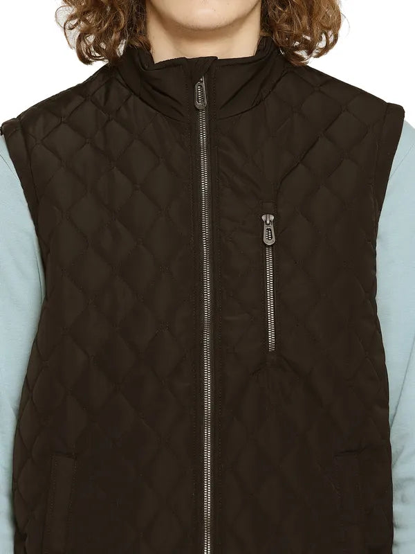 Mettle Men Quilted Front Open Jacket