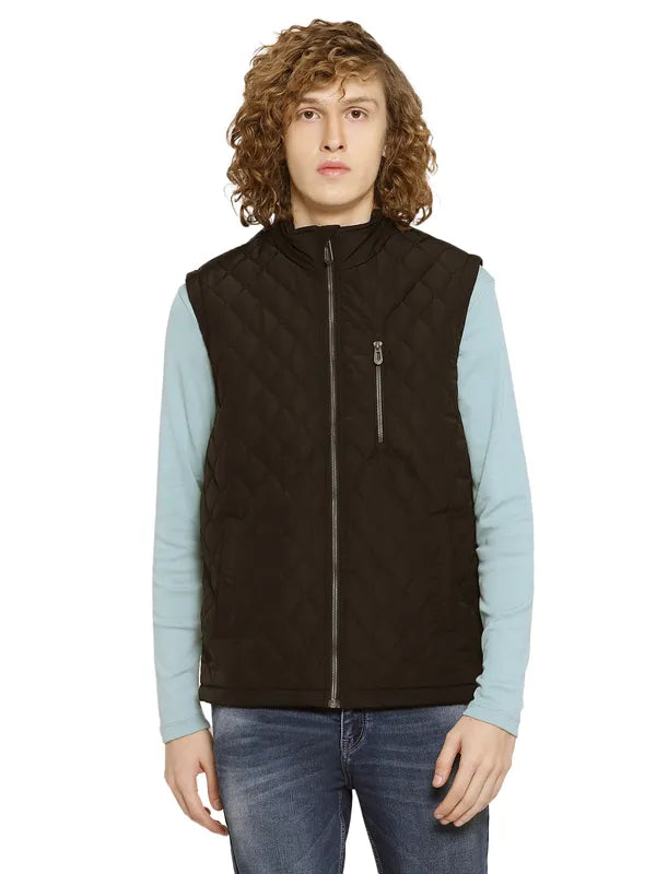 Mettle Men Quilted Front Open Jacket