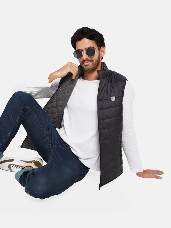 Mettle Men Black Woven Jacket