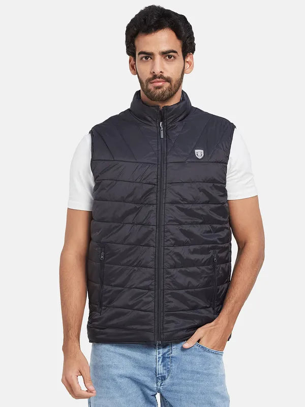 Mettle Mock Collar Sleeveless Padded Jacket