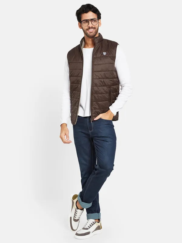 Mettle Men Maroon Woven Jacket