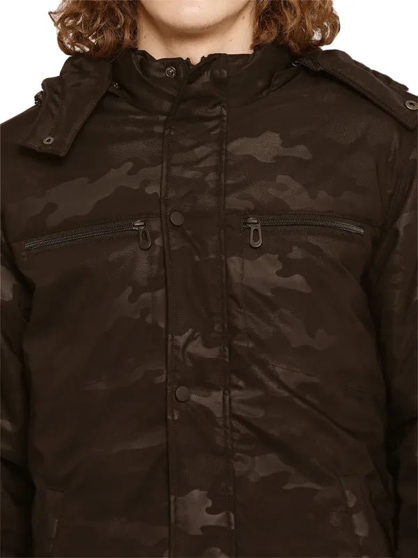 Mettle Men Black Camouflage Tailored Jacket