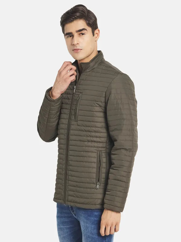 Mettle Men Olive Green Padded Jacket