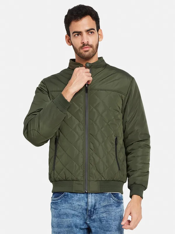 Mettle Men Olive Green Longline Open Front Jacket