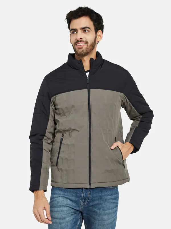 Mettle Men Grey Open Front Jacket