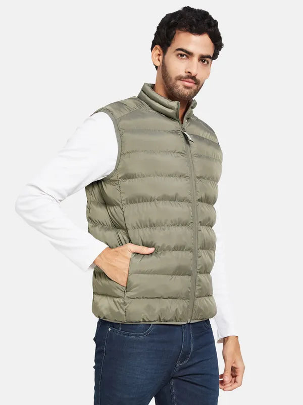 Mettle Men Olive Green Woven Jacket