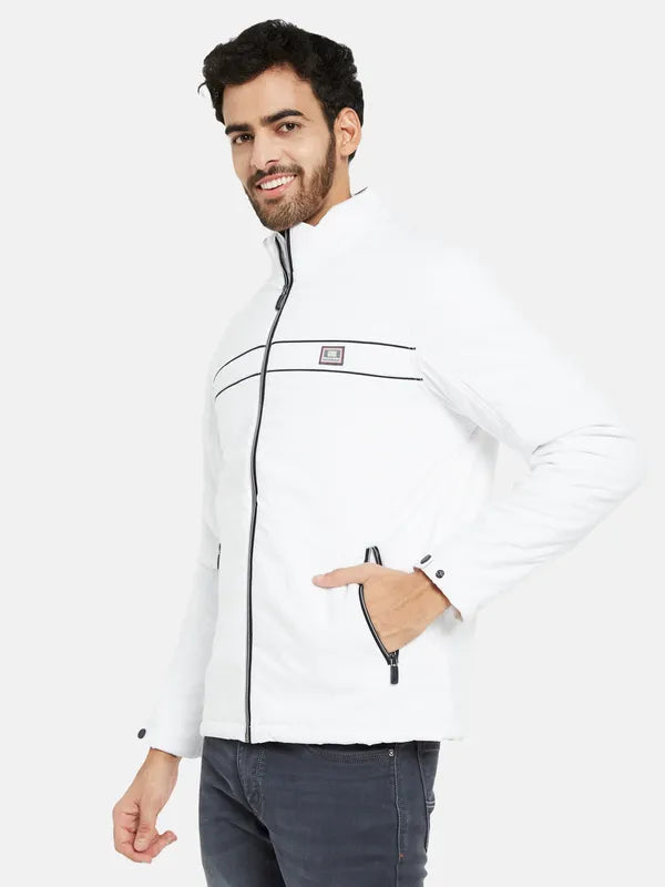 Mettle Men White Sporty Jacket