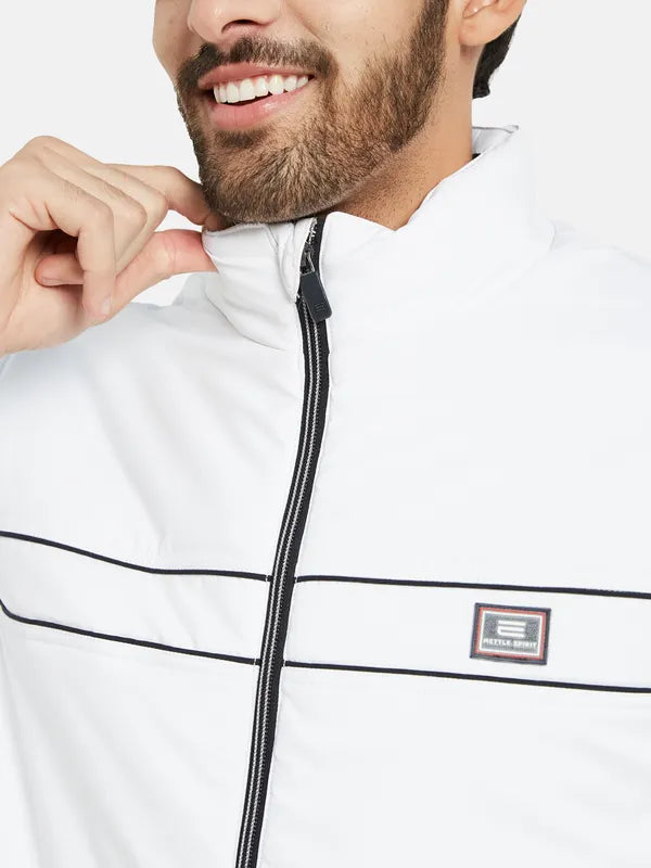 Mettle Men White Sporty Jacket