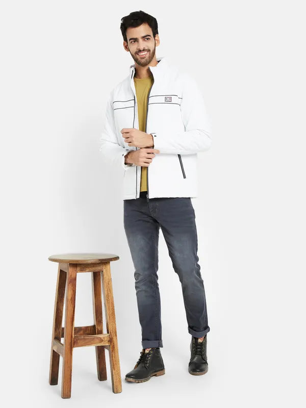 Mettle Men White Sporty Jacket