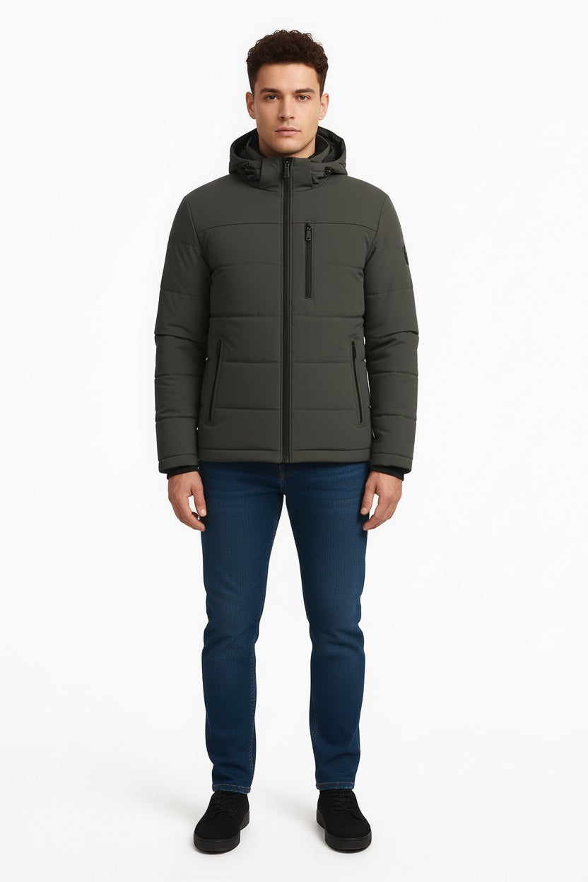 Men Graphite Lightweight Puffer Jacket